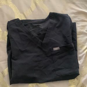 Figs Scrub top  XS dark grey